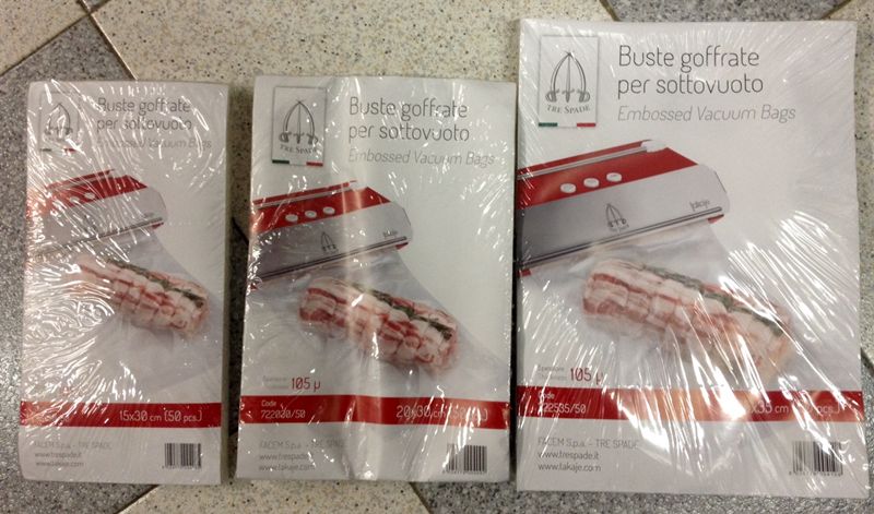sacchetti sottovuoto goffrati TRE SPADE